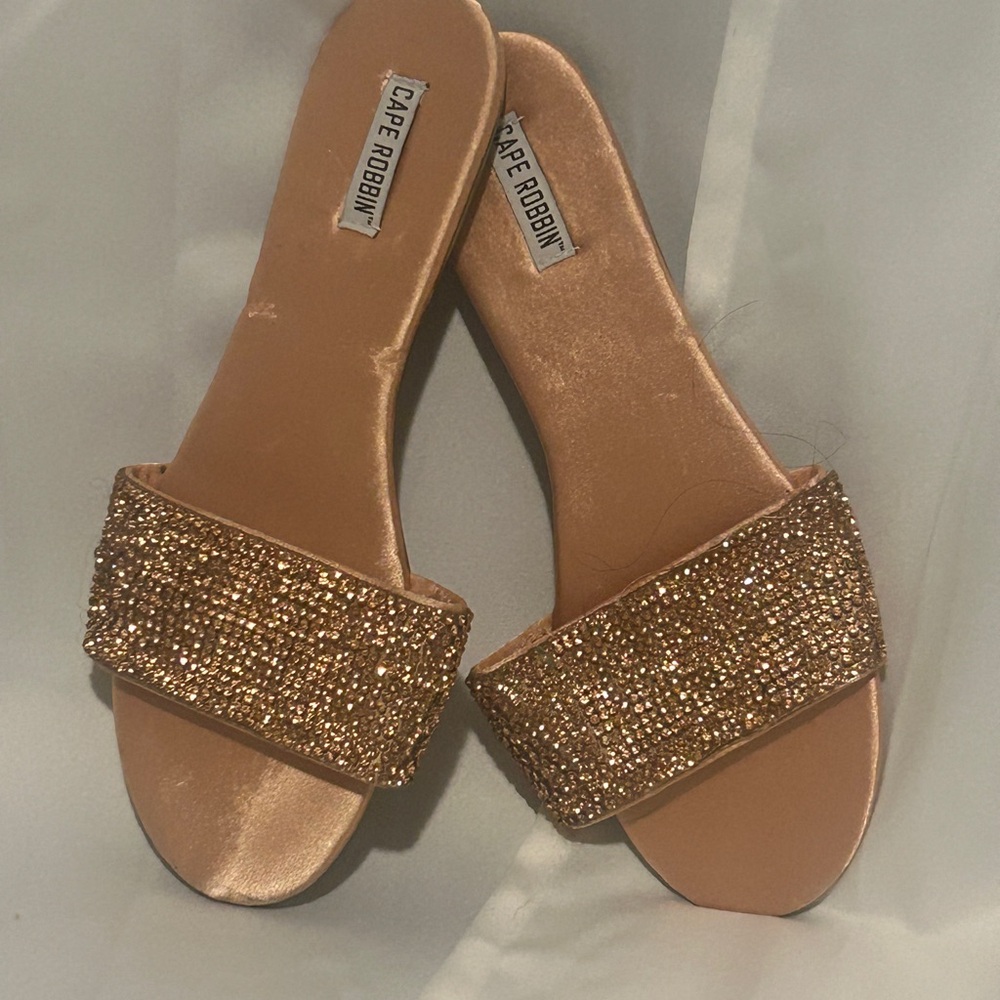 Cape Robbin Sparkling Gold Women's Sandals